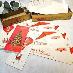 Vintage Kitschy Slim Christmas Cards some Used Hallmark 50s-60's Slim Jims